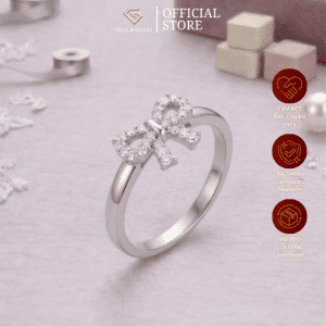 Nhẫn nữ bạc Ý S925 Sparkling Bow | Gila Jewelry