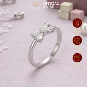 Nhẫn nữ bạc Ý S925 Crystal Bow | Gila Jewelry